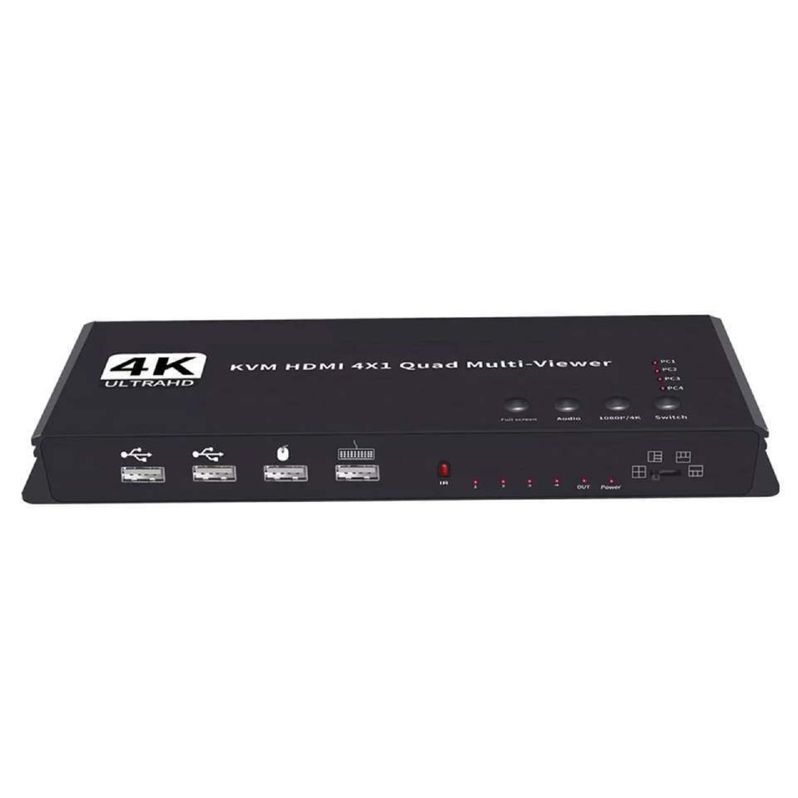 Hotkey 4K 4x1 KVM HDMI Quad Multi-Viewer Display Switch Vedio Wall Controller r