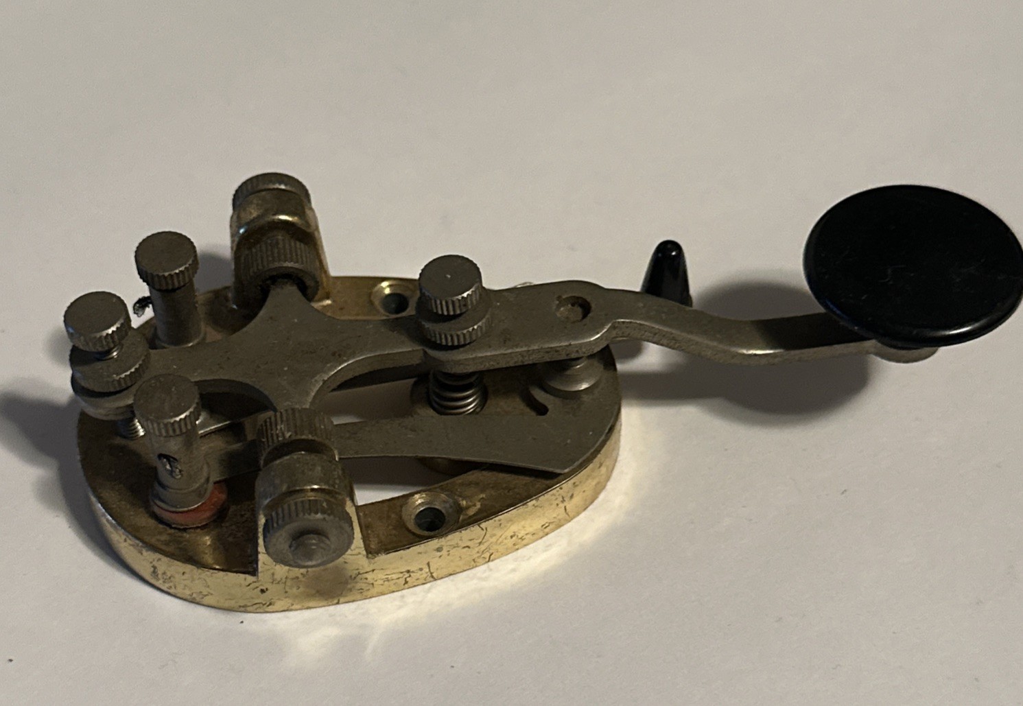 Vintage Brass Body Telegraph Straight Key Morse Code Japan Ham Radio