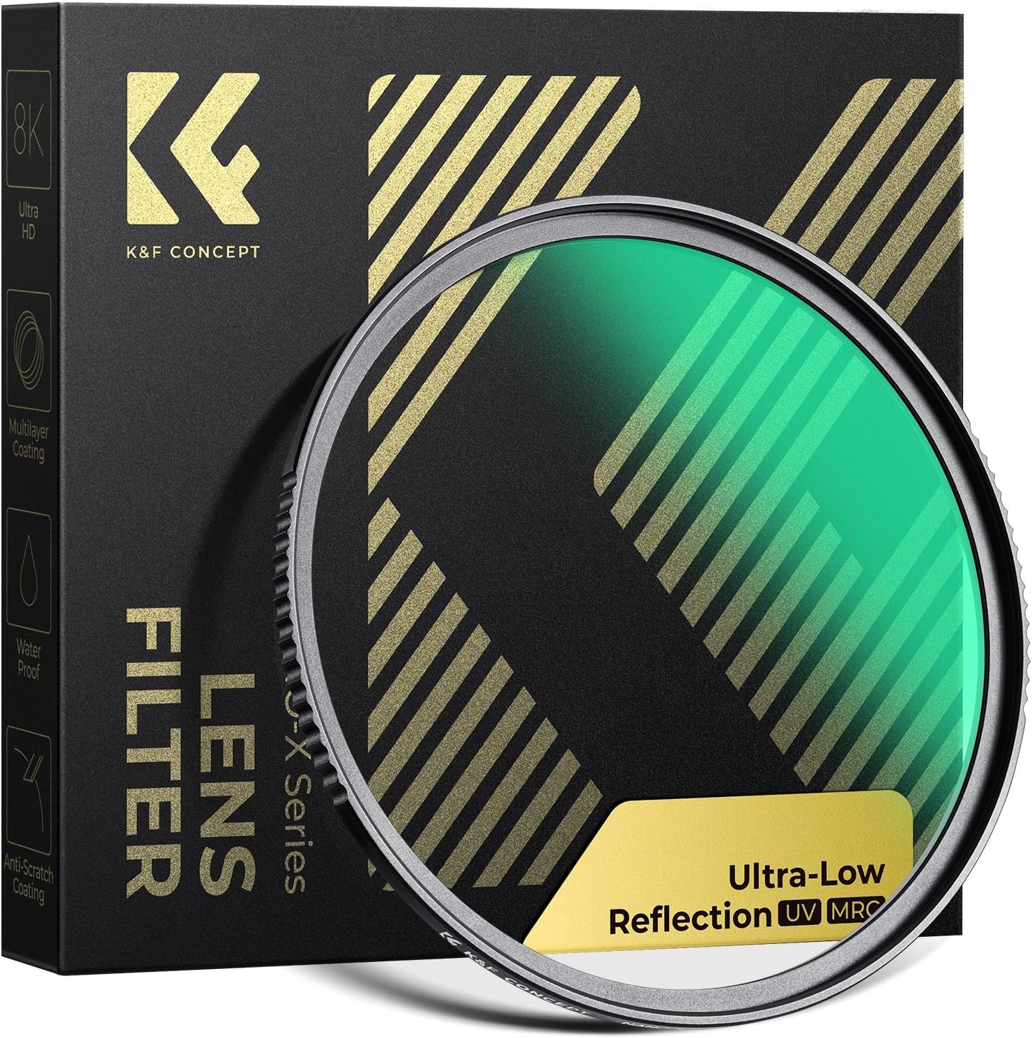 K&F CONCEPT 67/72/77/82mm UV Filter 0.1% Ultra Low Reflection Protection Filter