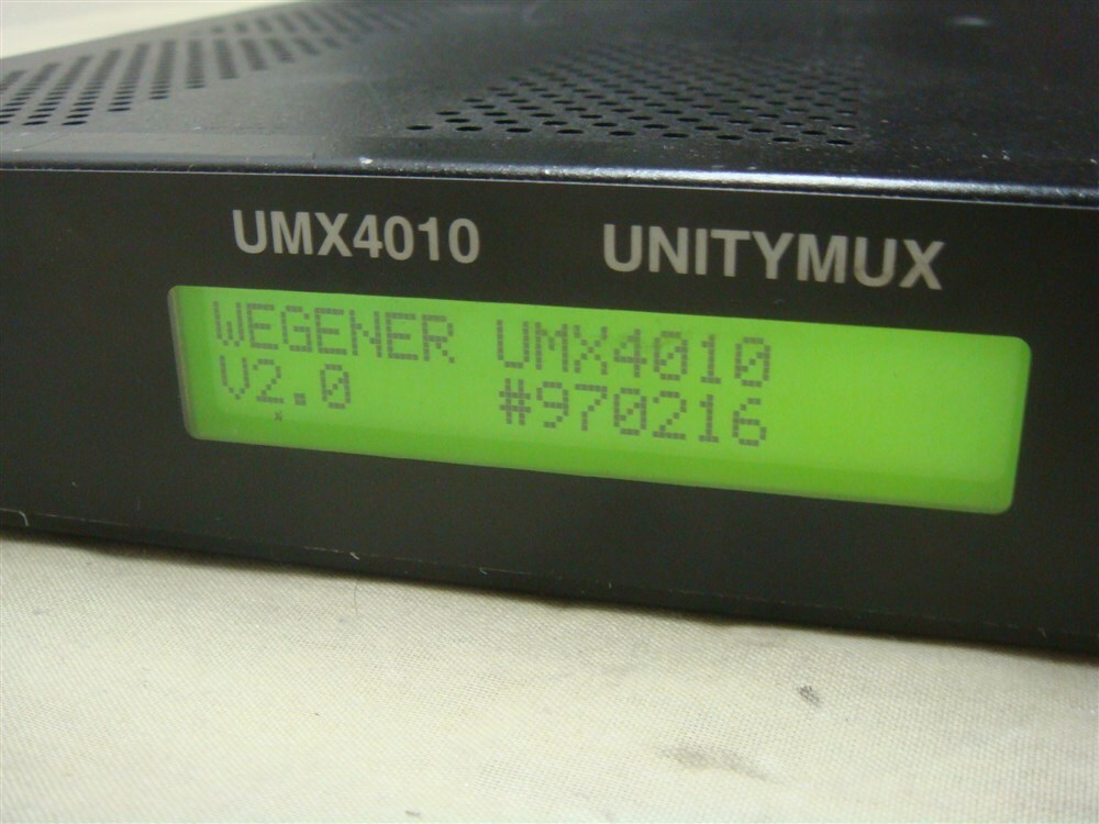 WEGENER UNITY UMX4010 UNITYMUX 4010 DATA MULTIPLEXER + COMPEL NETWORK CONTROL #1