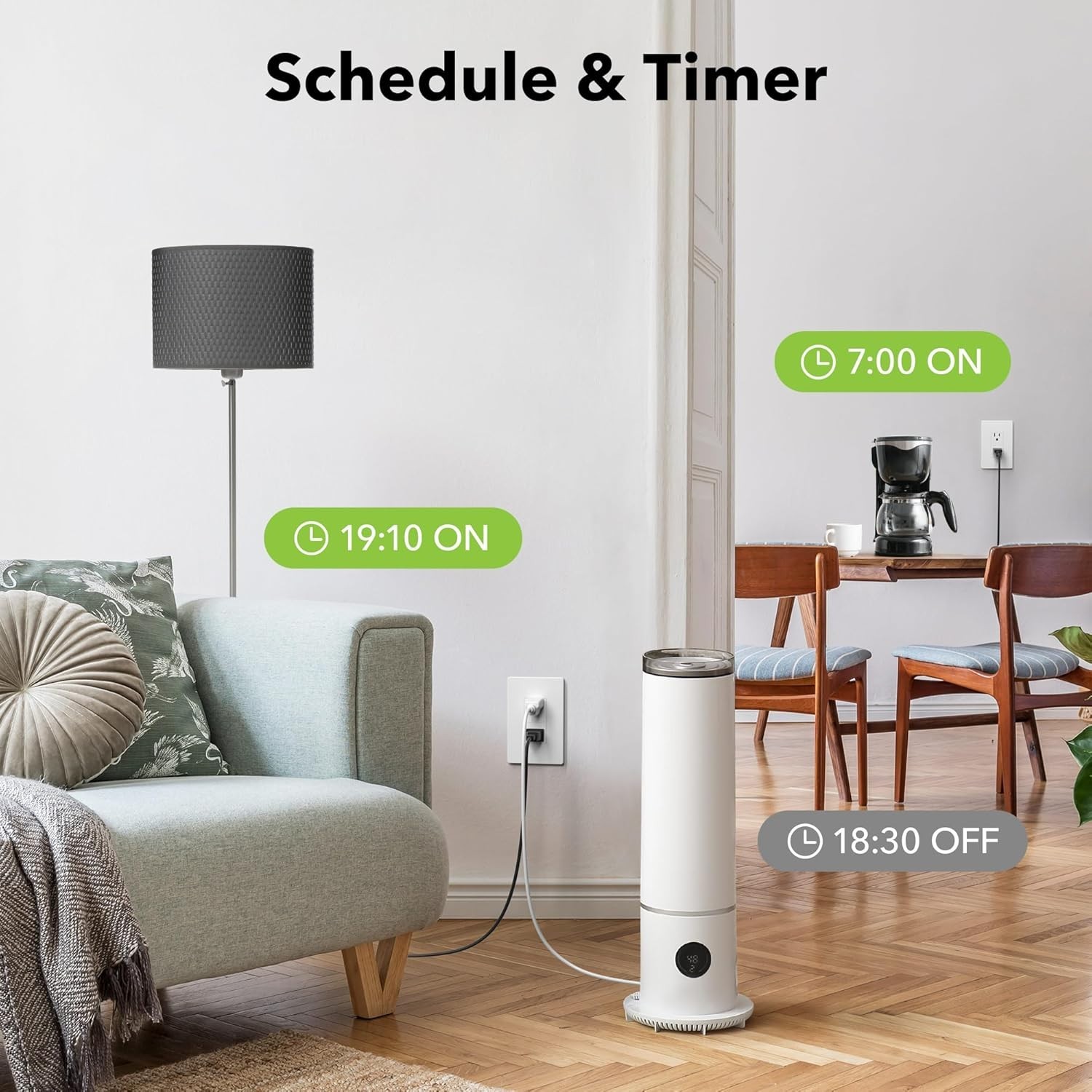 Voice-Controlled Smart Outlet Switch with Timer – Compatible with Alexa & Google
