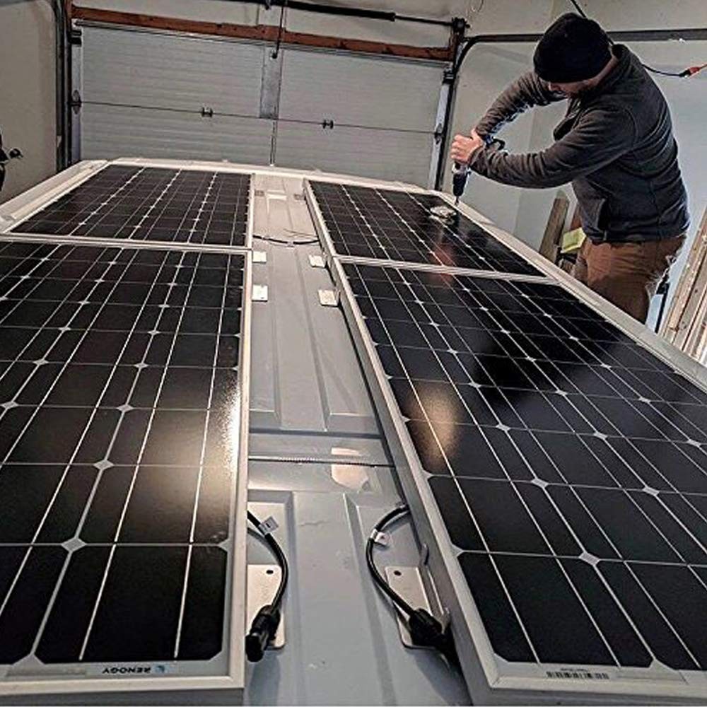 Renogy 2 Sets Solar Panel Mounting Z Brackets 2 Z Bracket, 2 Count