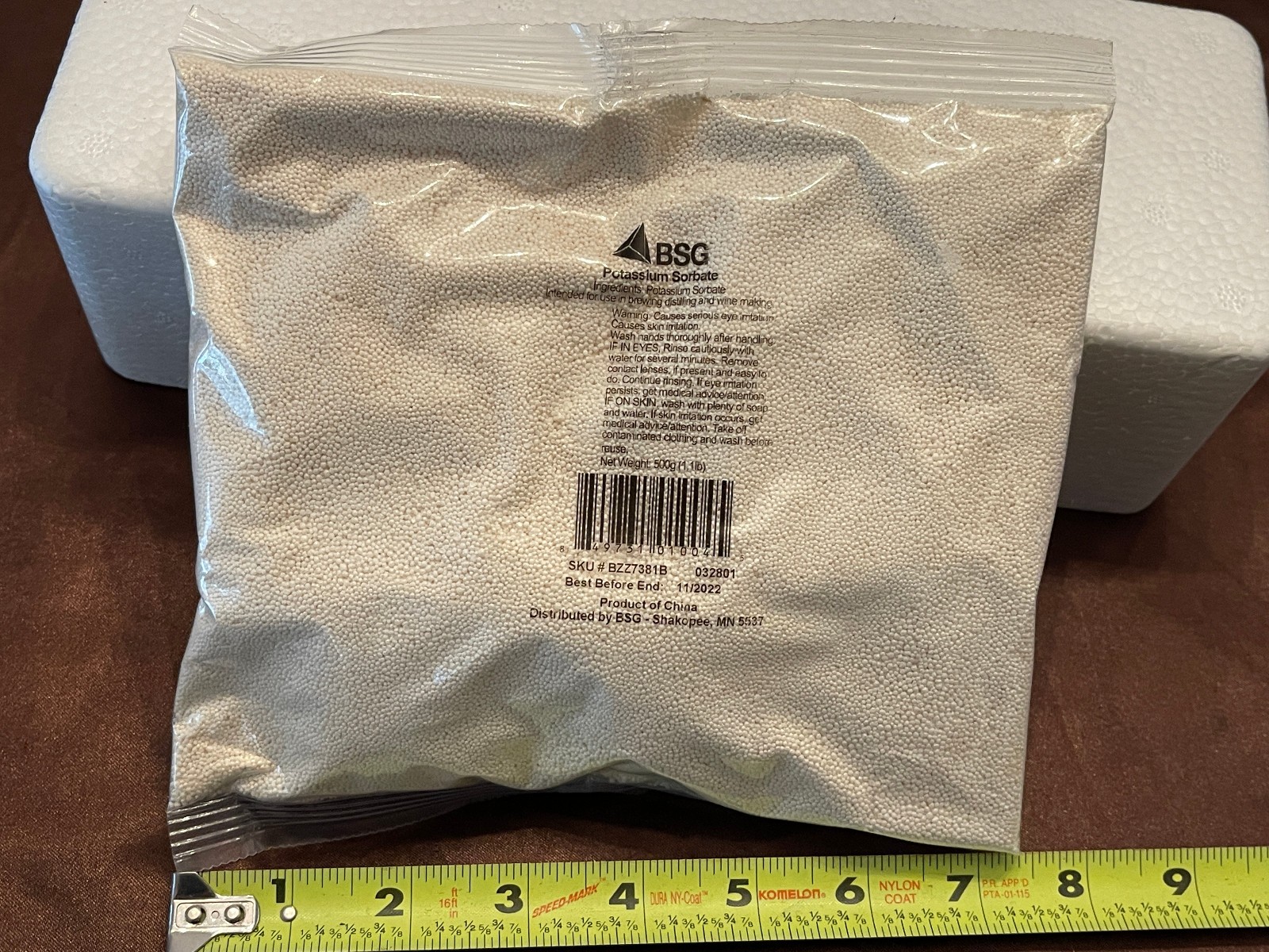 Potassium Sorbate 1 pound, Wine Stabilizer Prevents re-fermentation in bottles