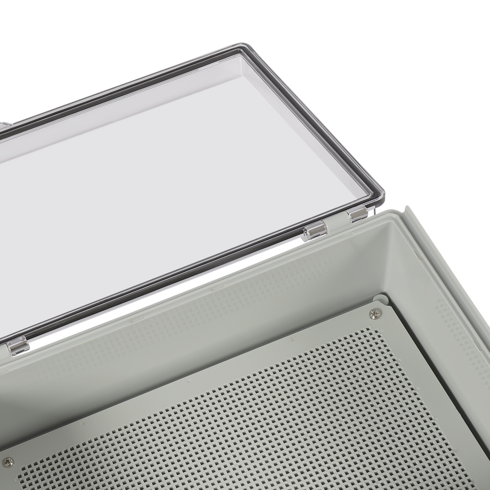 Stainless Steel Wall Mount Hinged Cover Latch Junction Box w/Clear Enclosure