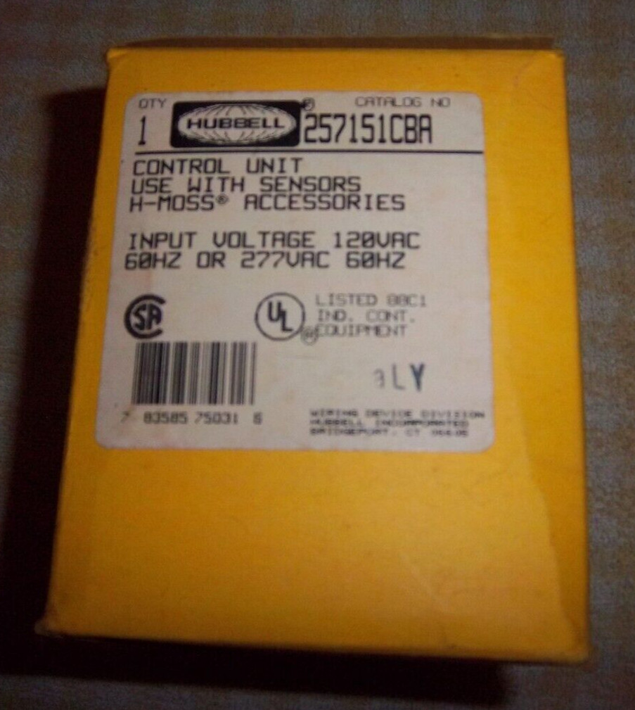 HUBBELL 257151CBA CONTROL UNIT USE WITH SENSORS H-MOSS 120/277 VAC 257-151 CBA