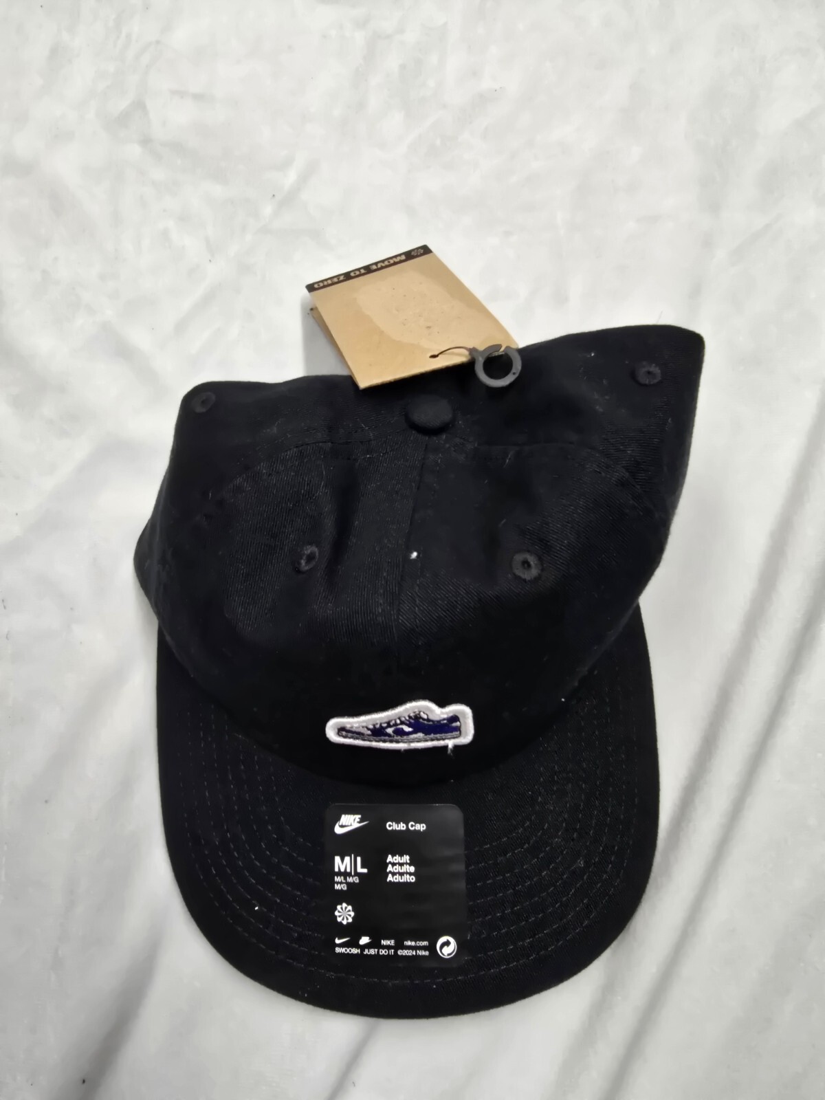 Nike Club Unstructured Dunk Low Patch Cap Adult Unisex Size S/M Black FN4404 010
