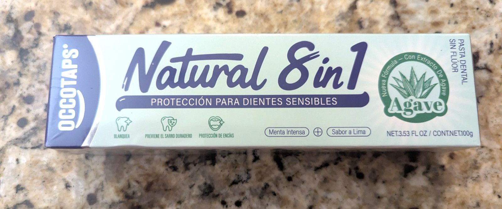 Occotaps Agave Natural Sensitive Teeth Protection Toothpaste 3.53 oz