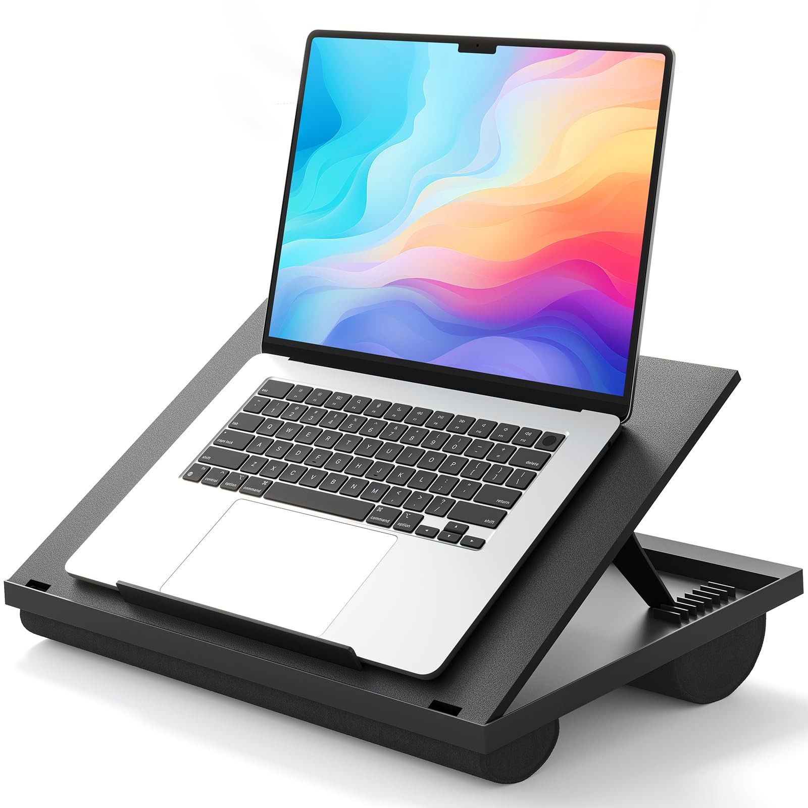 Lap Desk with 8 Adjustable Angles – Up to 15.6" Laptop, Black