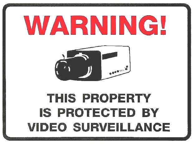 HOME SECURITY CAMERA SYSTEM WARNING VIDEO IN USE WINDOW STICKERS DECAL LOT