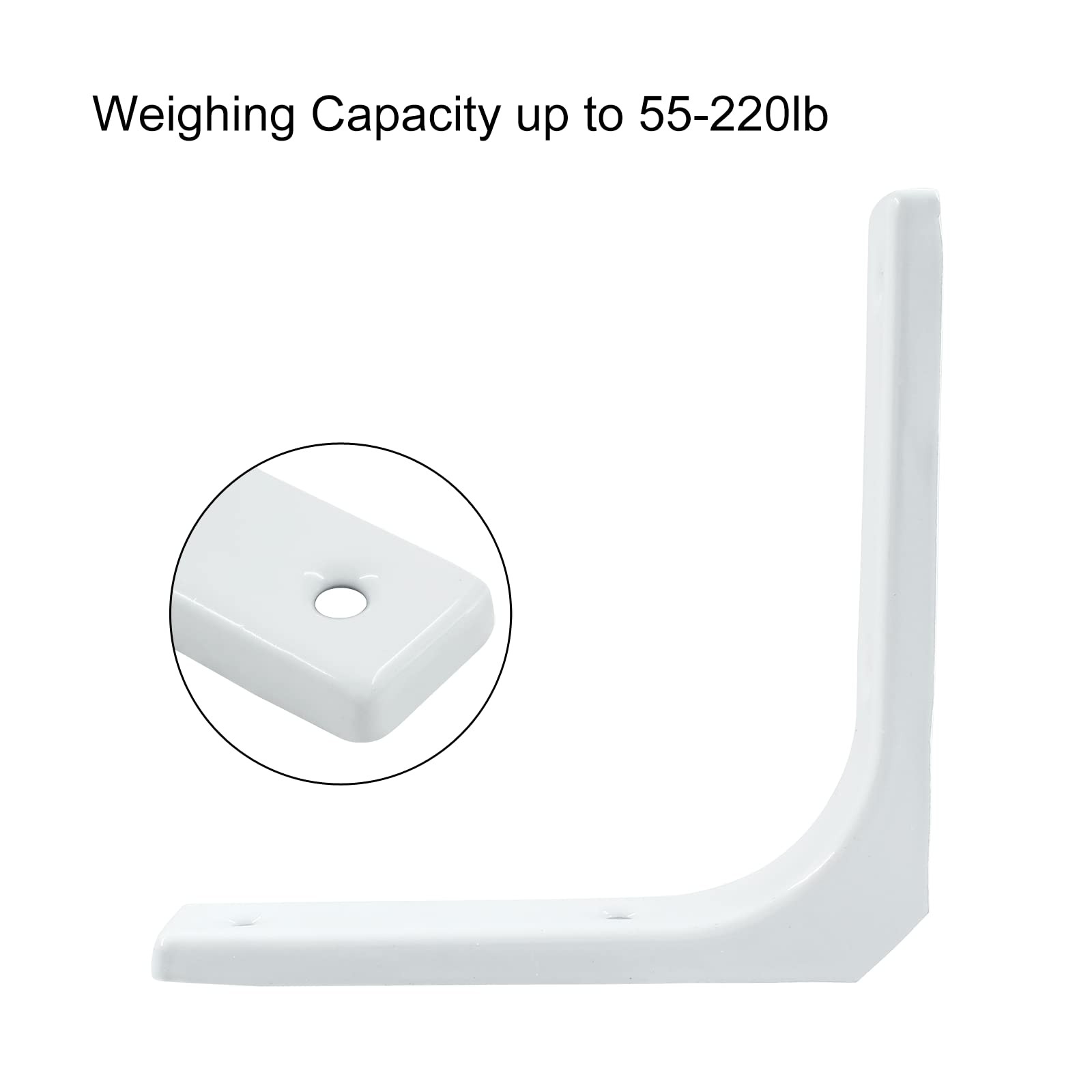4 PCS 4 Inch White Wall Shelf Brackets Heavy Duty Support Decor Hardware