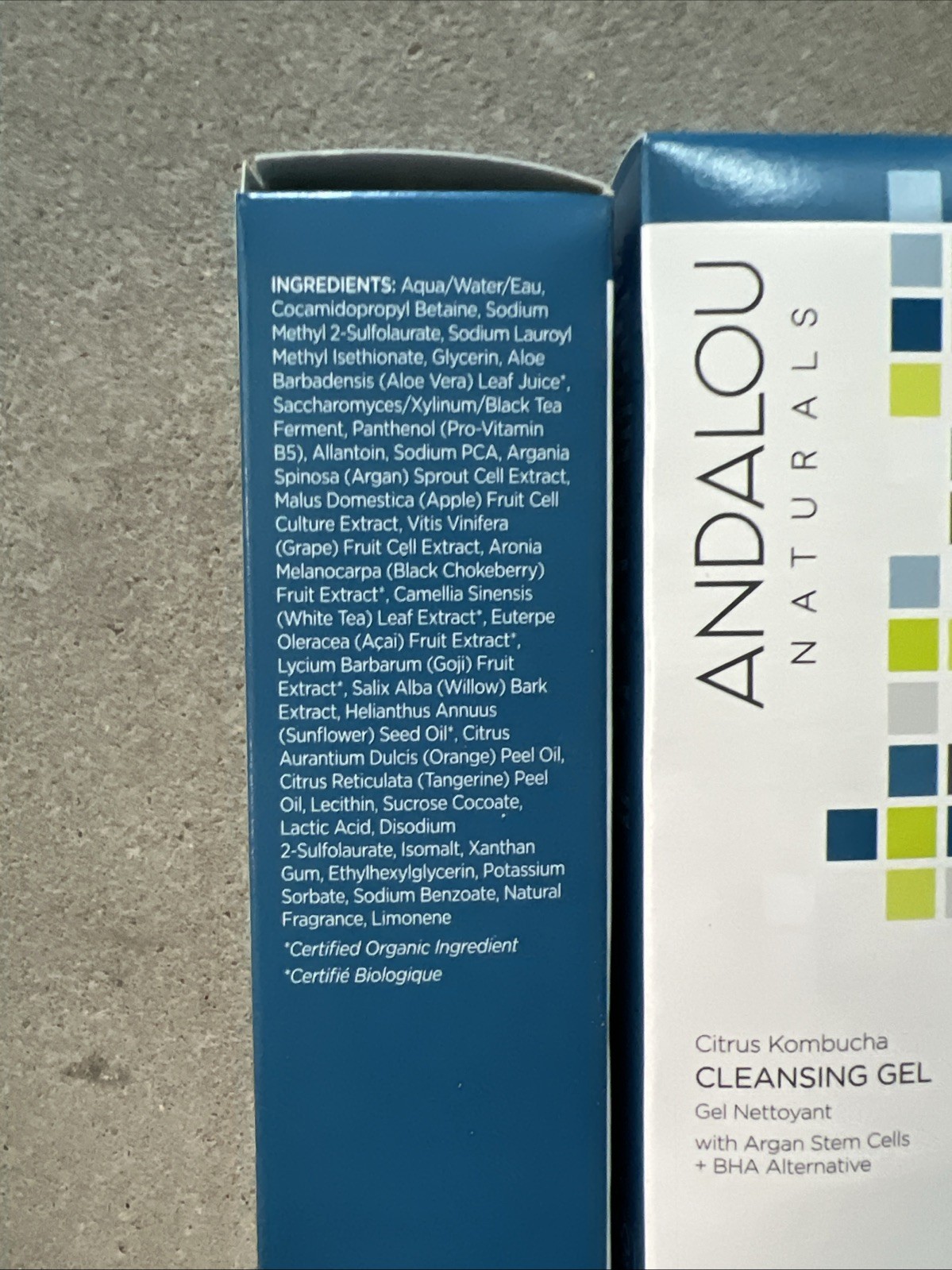 2 Bottles ANDALOU NATURALS Cleansing Gel 6 oz, Citrus Kombucha