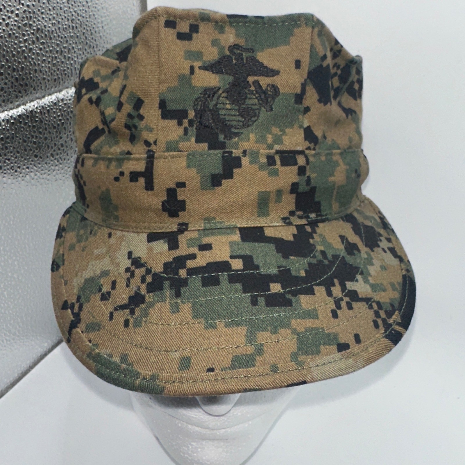 USMC Woodland MARPAT Garrison Cover Military Cap Small Cotton Nylon Twill