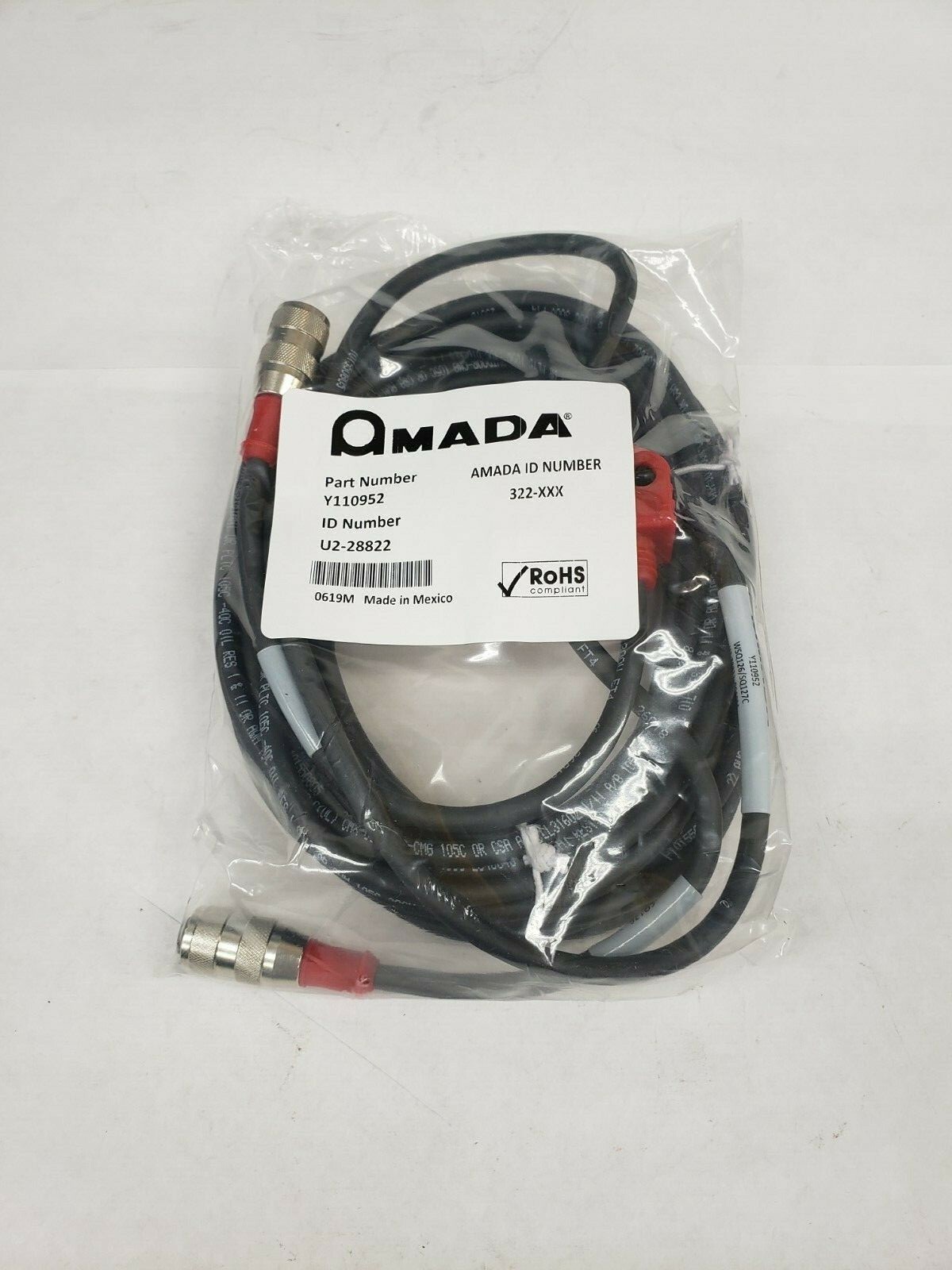 AMADA 4 Pin Splitter Cable Y110952, U2-28822 322-XXX 22 AWG/4, 300V 101550805
