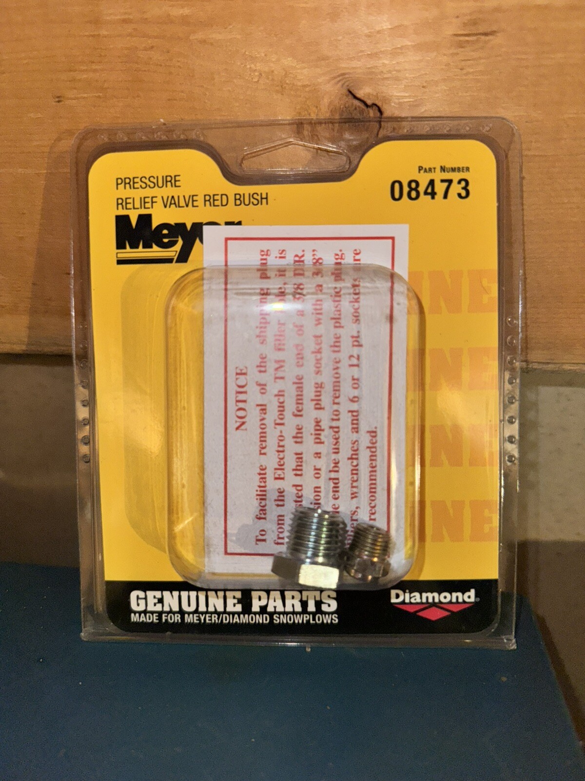 New Meyer Diamond 08473 Pressure Relief Valve w/ Red Bushing E60 E58H