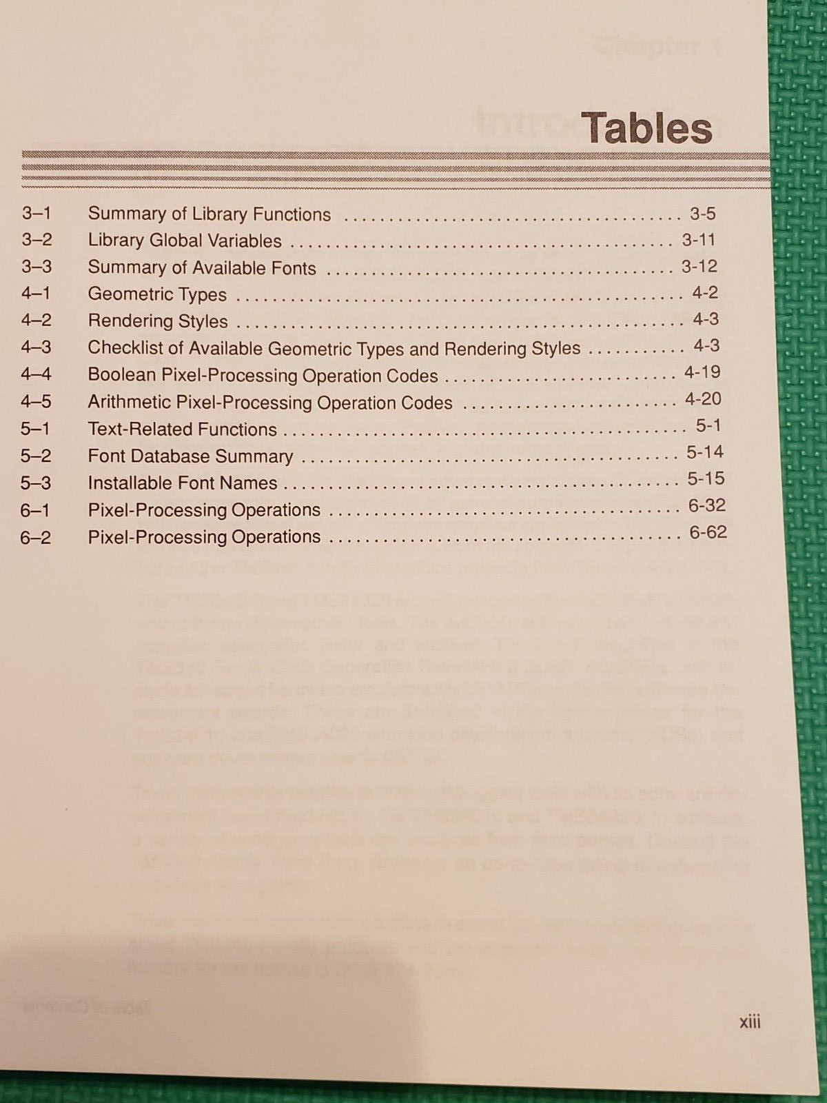 Texas Instrument TMS340 FAMILY GRAPHICS LIBRARY Users Guide - 1990