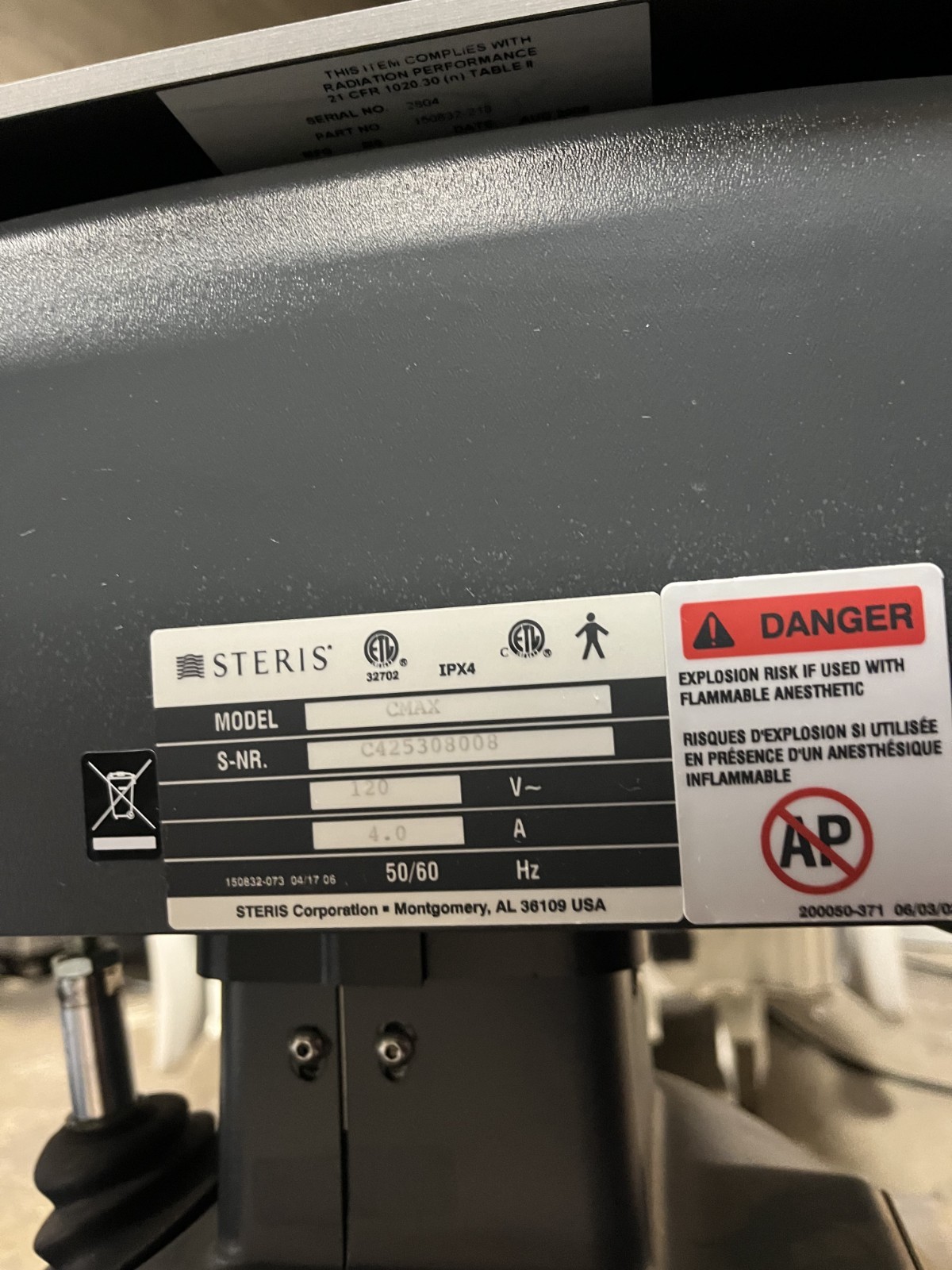 Steris CMAX Operating Table