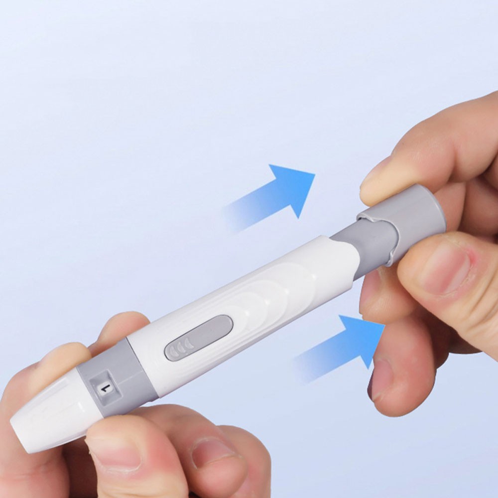 Blood Sampling Test Pen Lancing Device Diabetics Blood Collect Adjustable Depth