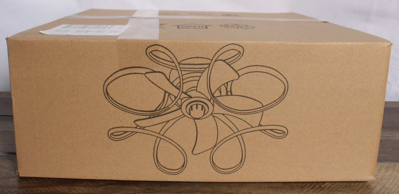 Modern LED Ceiling Fan w/Light Gold Dimmable Low Profile Fan Remote F006