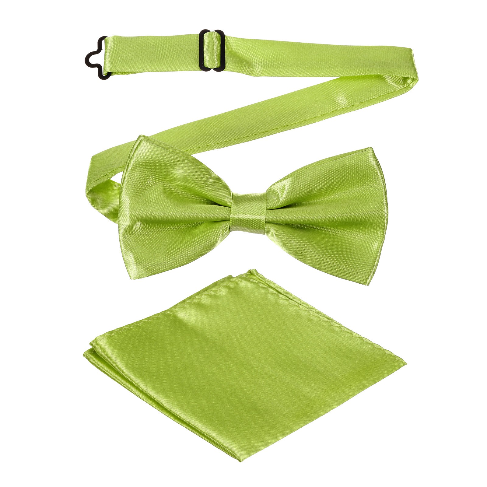 Bow Tie for Men, Adjustable Bow Ties with Pocket Square(Olive Green)