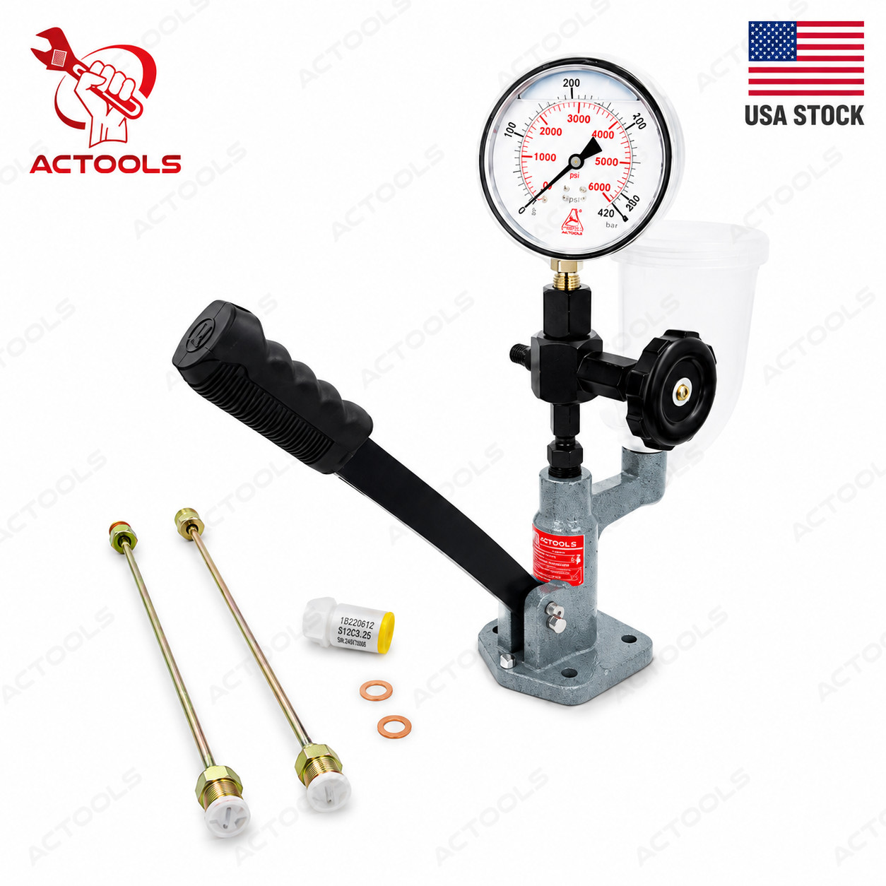 Diesel Injector Nozzle Pop Tester, Genuine 'AG Precision' 400 Bar Dual Scale