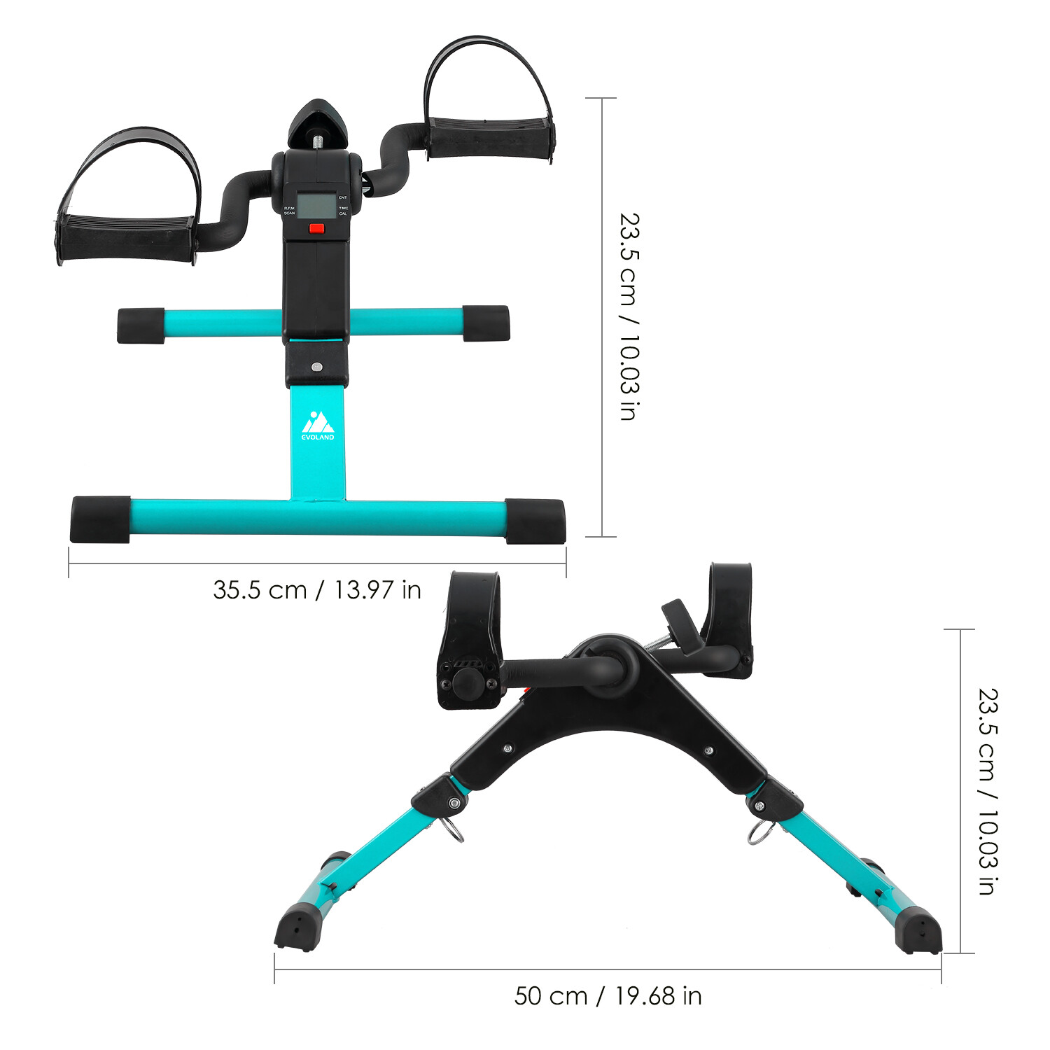 Foldable Mini Exercise Bike Cycle Mini Stepper Bike Pedal Exerciser LCD Display