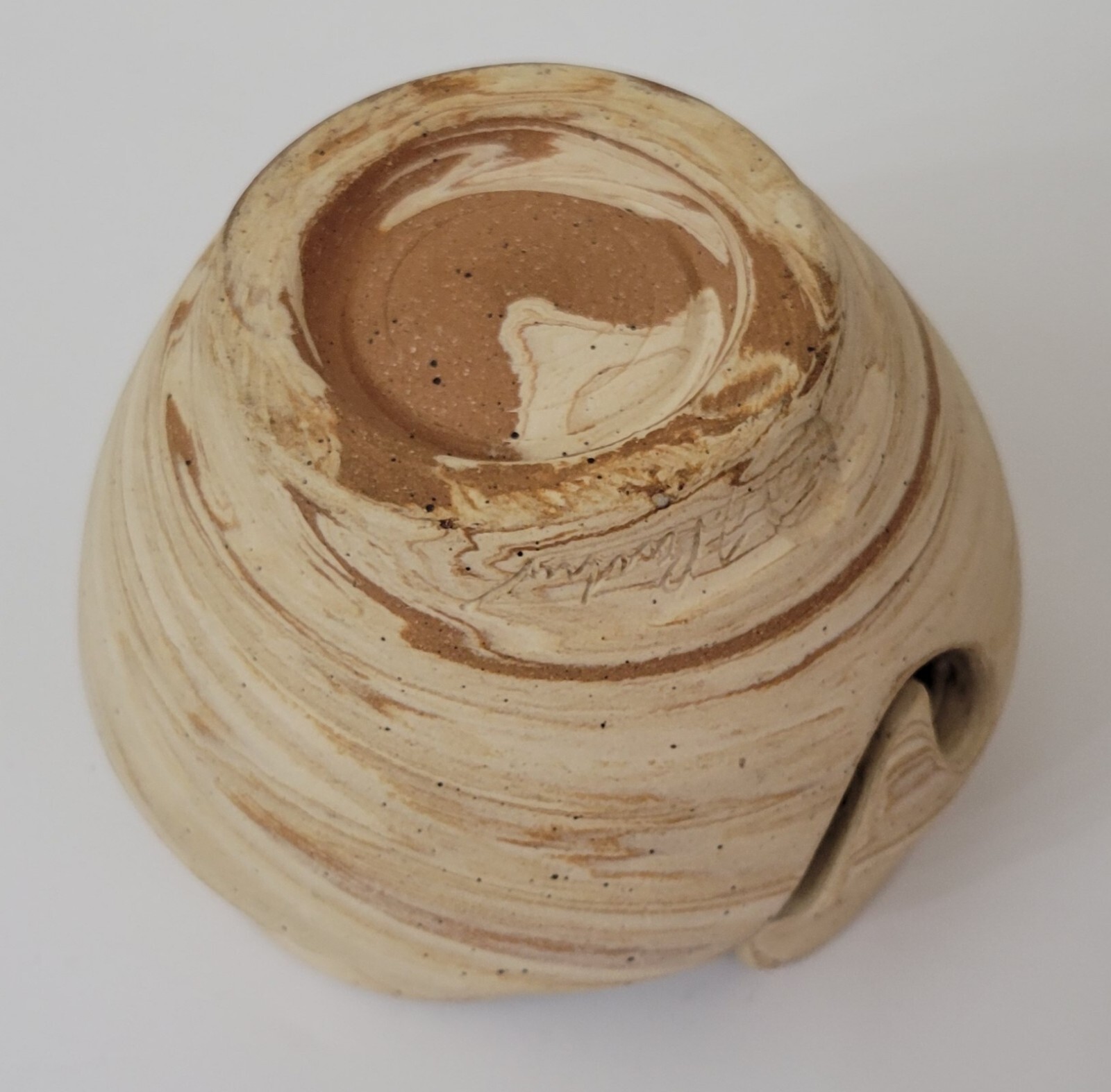 Pottery Yarn Bowl For Crochet 3.5 x 4.75"