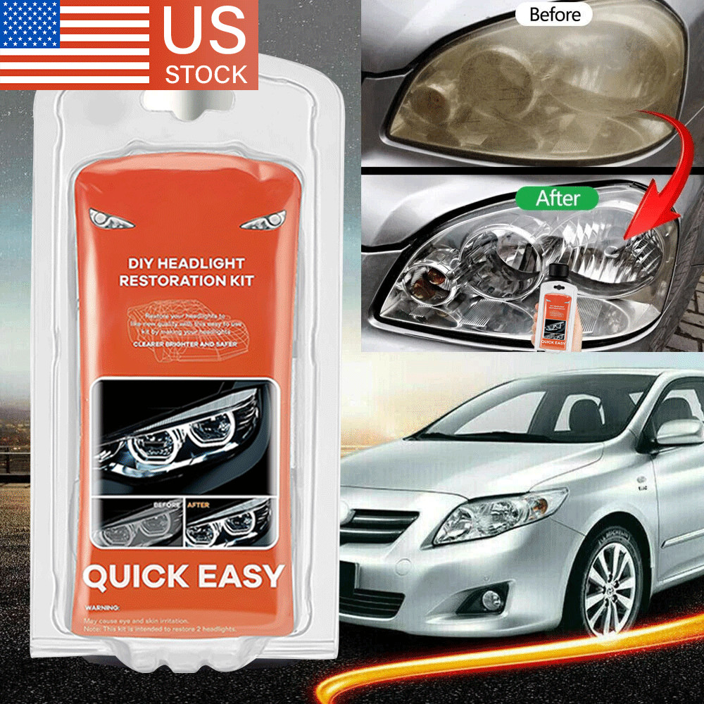 Headlight Restoration Repair Kit Truck Bus Lens Polishing Cleaner Set For BMW