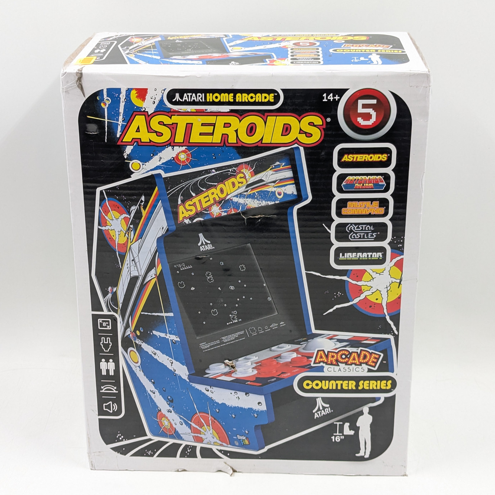 Arcade Classics Atari Asteroids Counter Series Arcade Game w/ 8" Screen | 09704