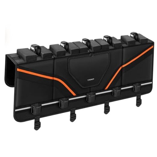 Tailgate Bike Pad Holds 5 Bikes, Heavy Duty Tailgate Pad for Mountain Black