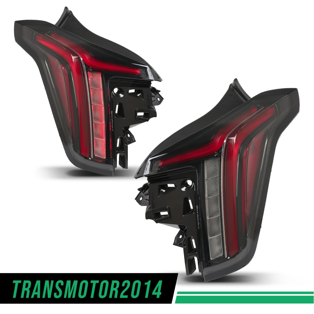 Fit For 2020-2025 Cadillac CT5 Pair LED DRL Black Red Lens Tail Light Left+Right