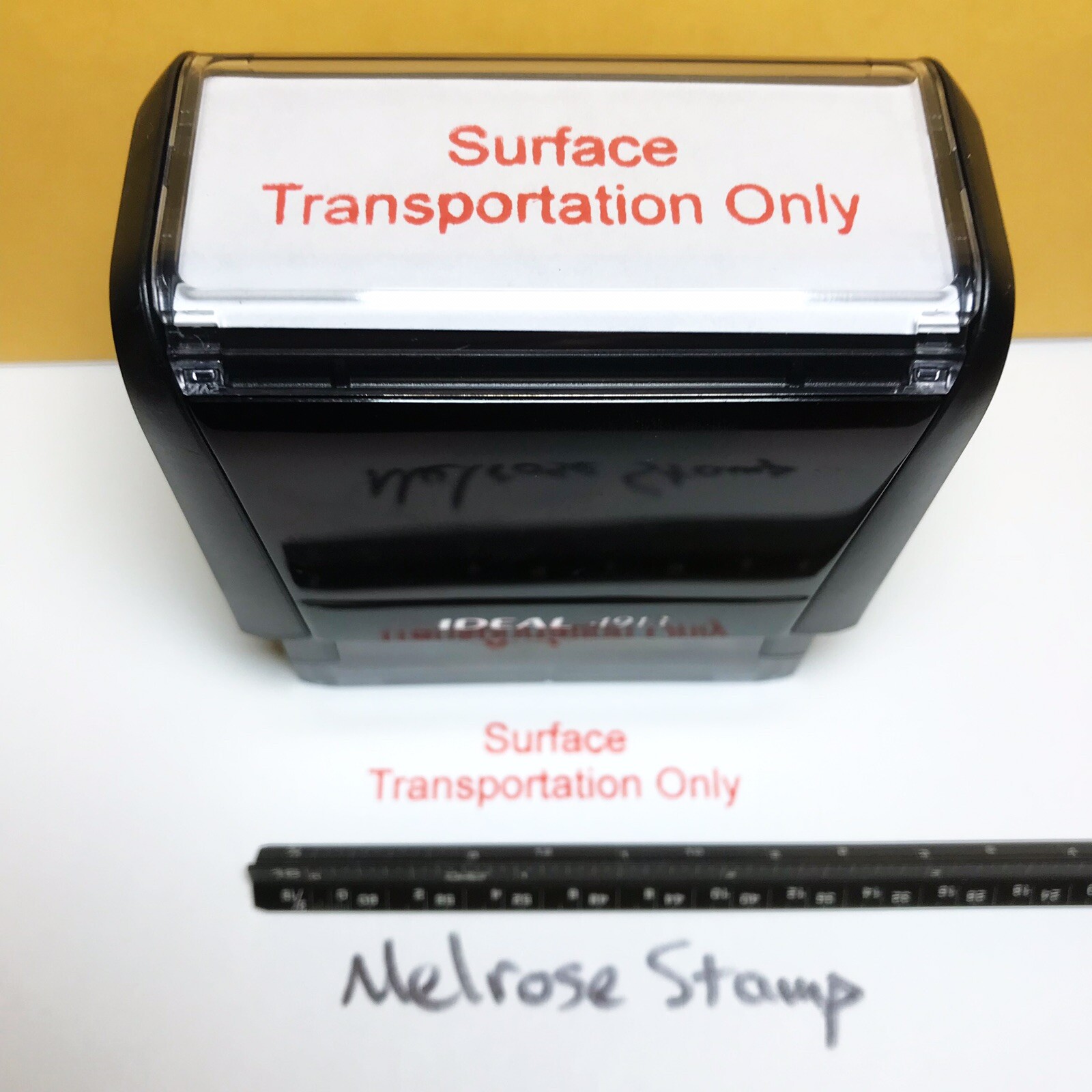 Surface Transportation Only Rubber Stamp Red Ink Self Inking Ideal 4913