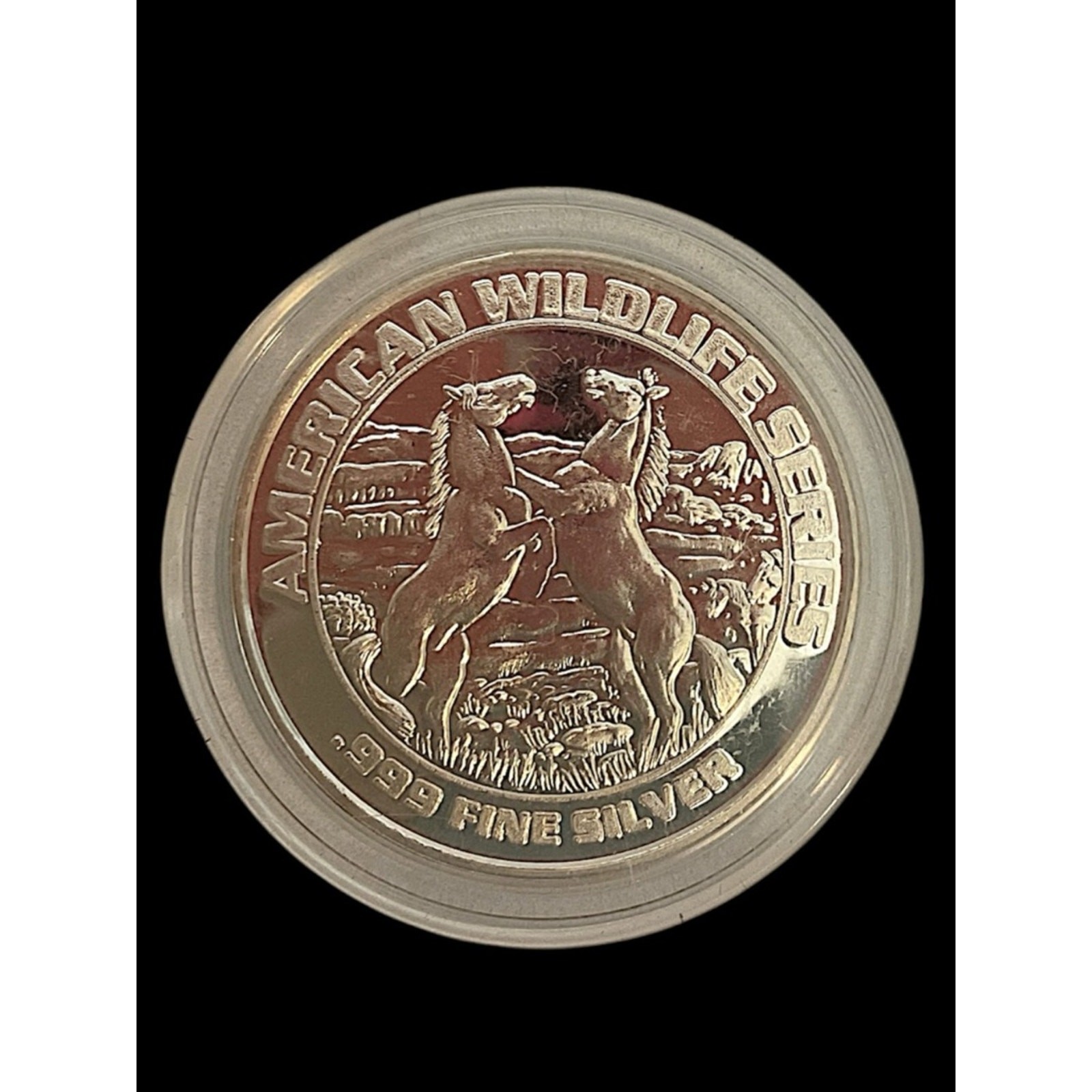 0.999 Fine Silver American Wildlife Series Wild Horses Coin Token