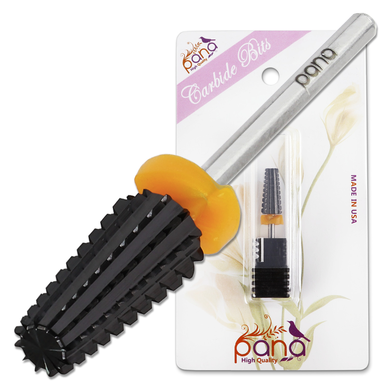 USA #1 PANA 5 in 1 Nail Carbide Bit - Black - 2X Coarse Grit 3/32"