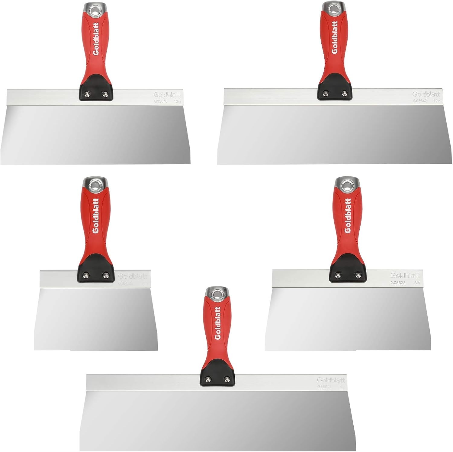 5Pcs Drywall Taping Knife Set Stainless Steel 6-14 Inch
