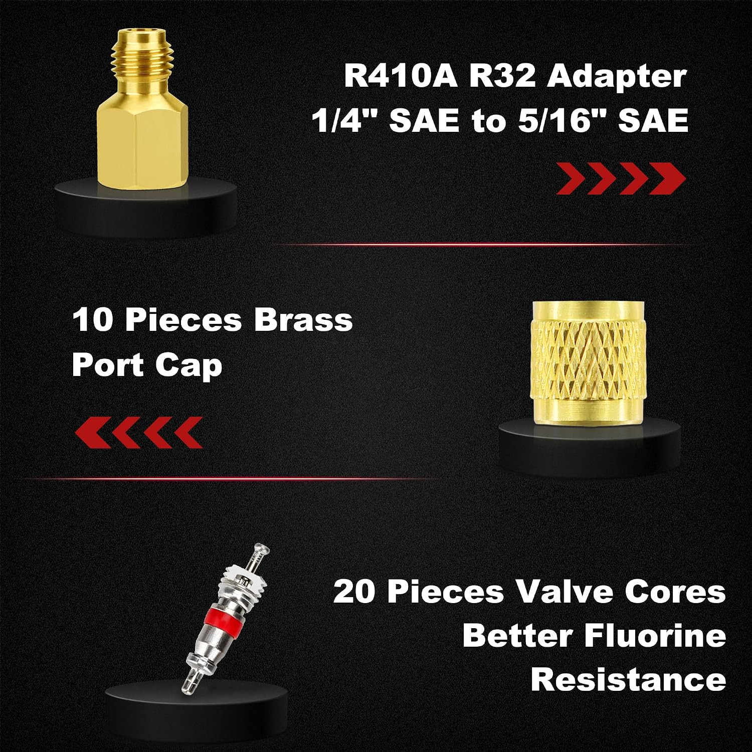 HVAC Valve Core Removal Tool, R410A Mini Split Adapter, Refrigerant Low Loss Fit