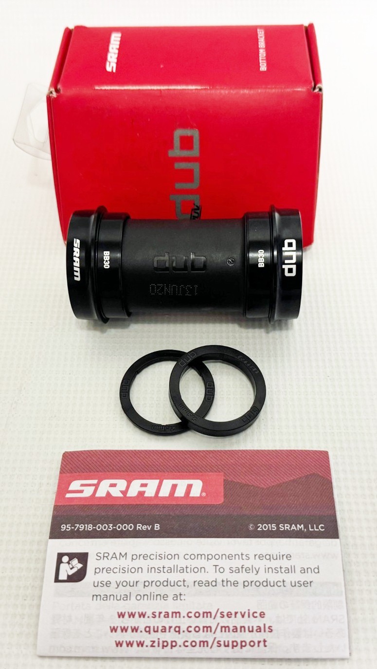 SRAM DUB Road-Wide BB30 Non-Threaded Bottom Bracket, 68mm, Road, Black