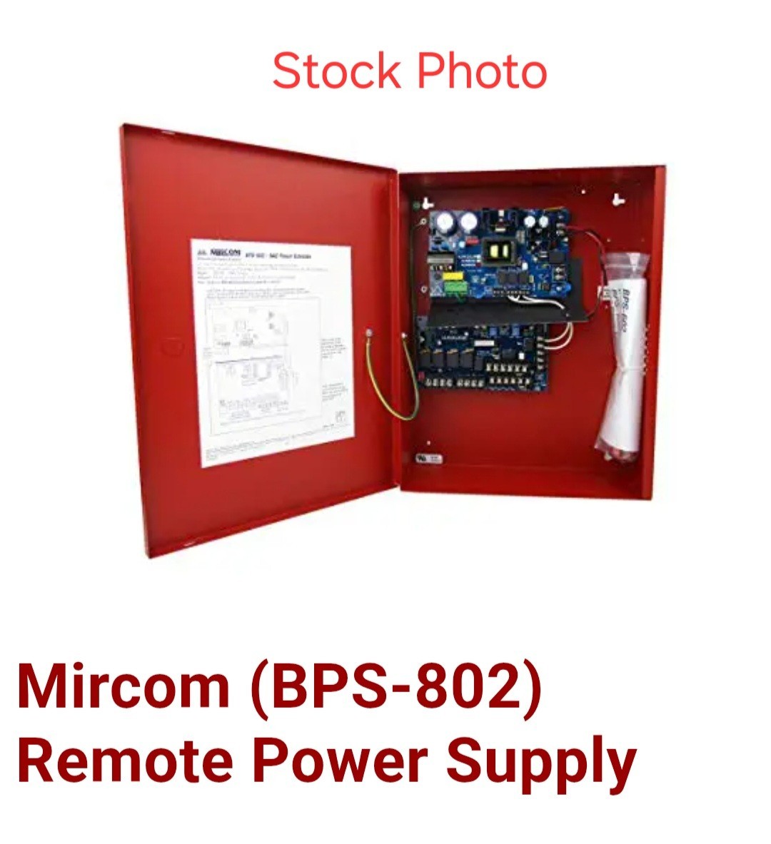 Mircom BPS-802 Nac Power Extender 12VDC or 24VDC @ 8 AMP Class 2, Input 115 VAC