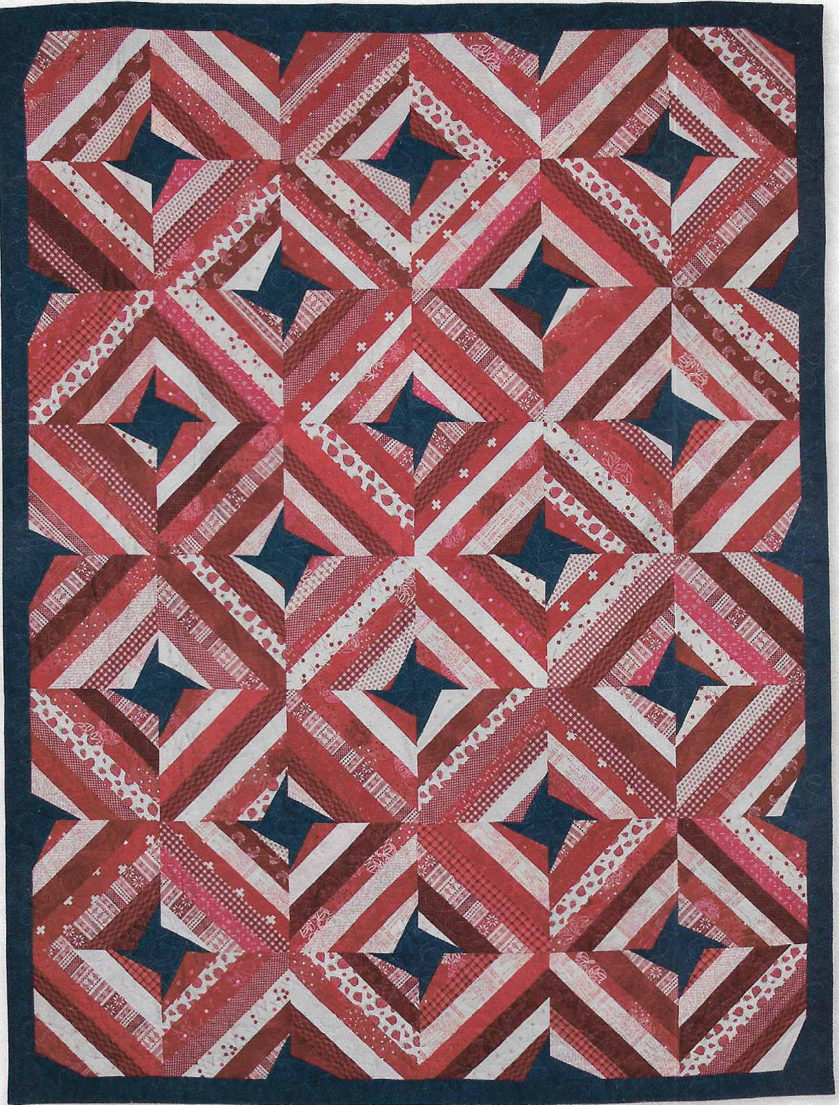 Swirl of Stripes Quilt quilting pattern instructions