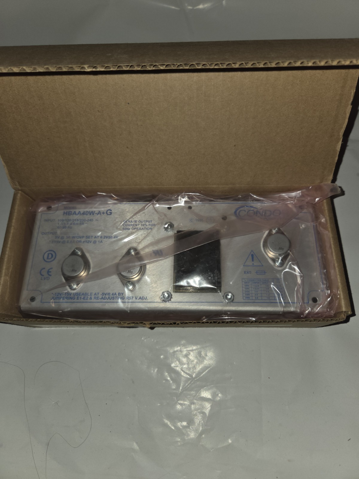 NEW GENUINE SL POWER ELECTRONICS HBAA40W-A+G POWER SUPPLY PS LINEAR TRIPLE