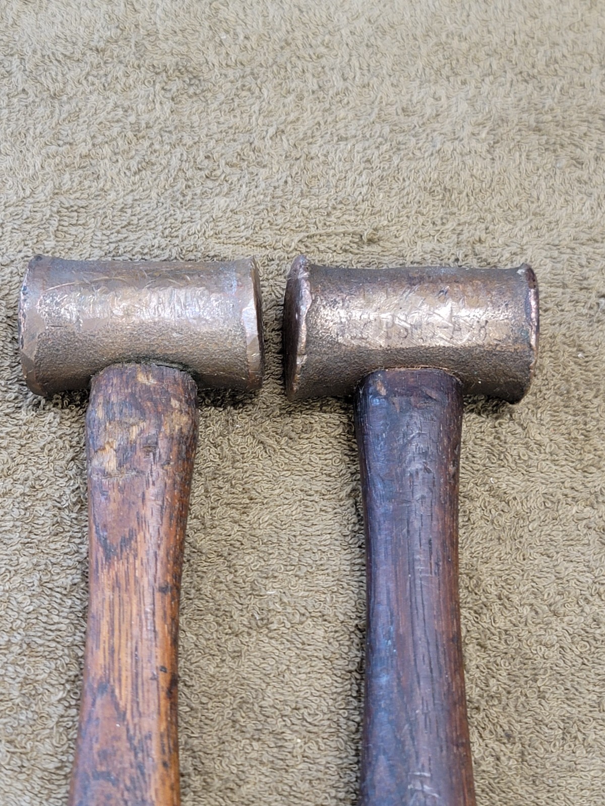Matticks 1lb Tw Red Brass Dead Blow Hammer 16ozs BOTH
