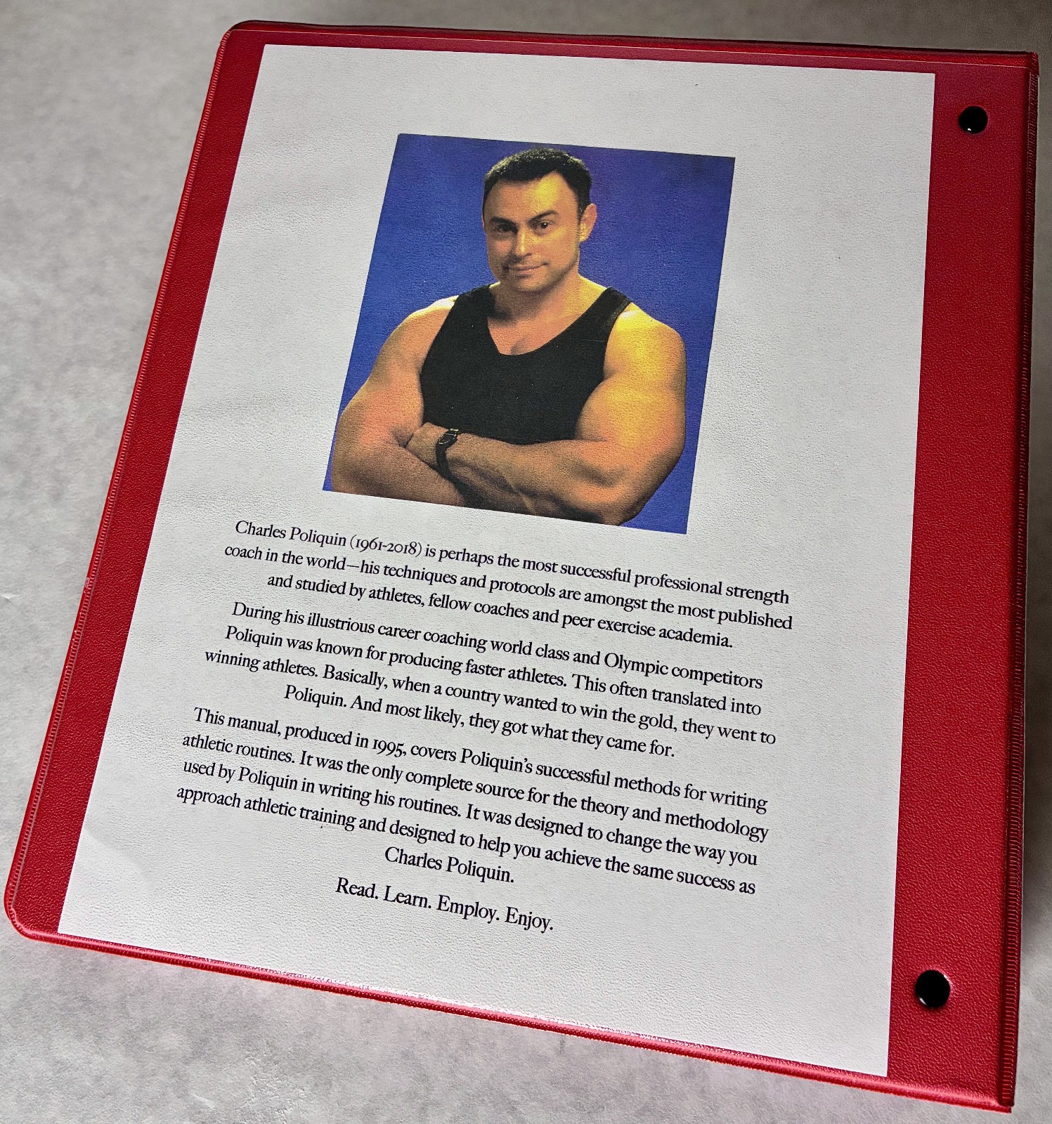 Charles Poliquin Advanced Strength Training Certification Program, 1995, Rare