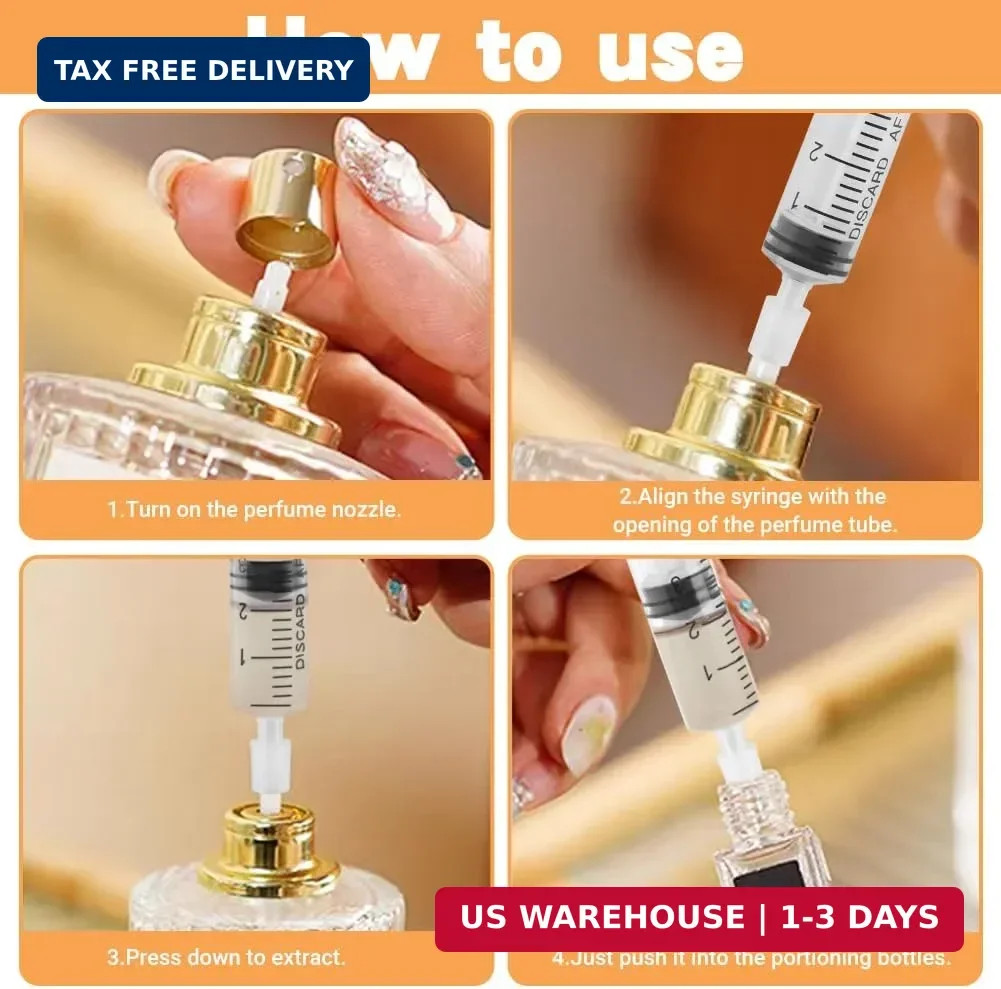 Perfume Refill Tool Kit, 10pcs Plastic Perfume Dispenser Transfer Pump Set, Cosm