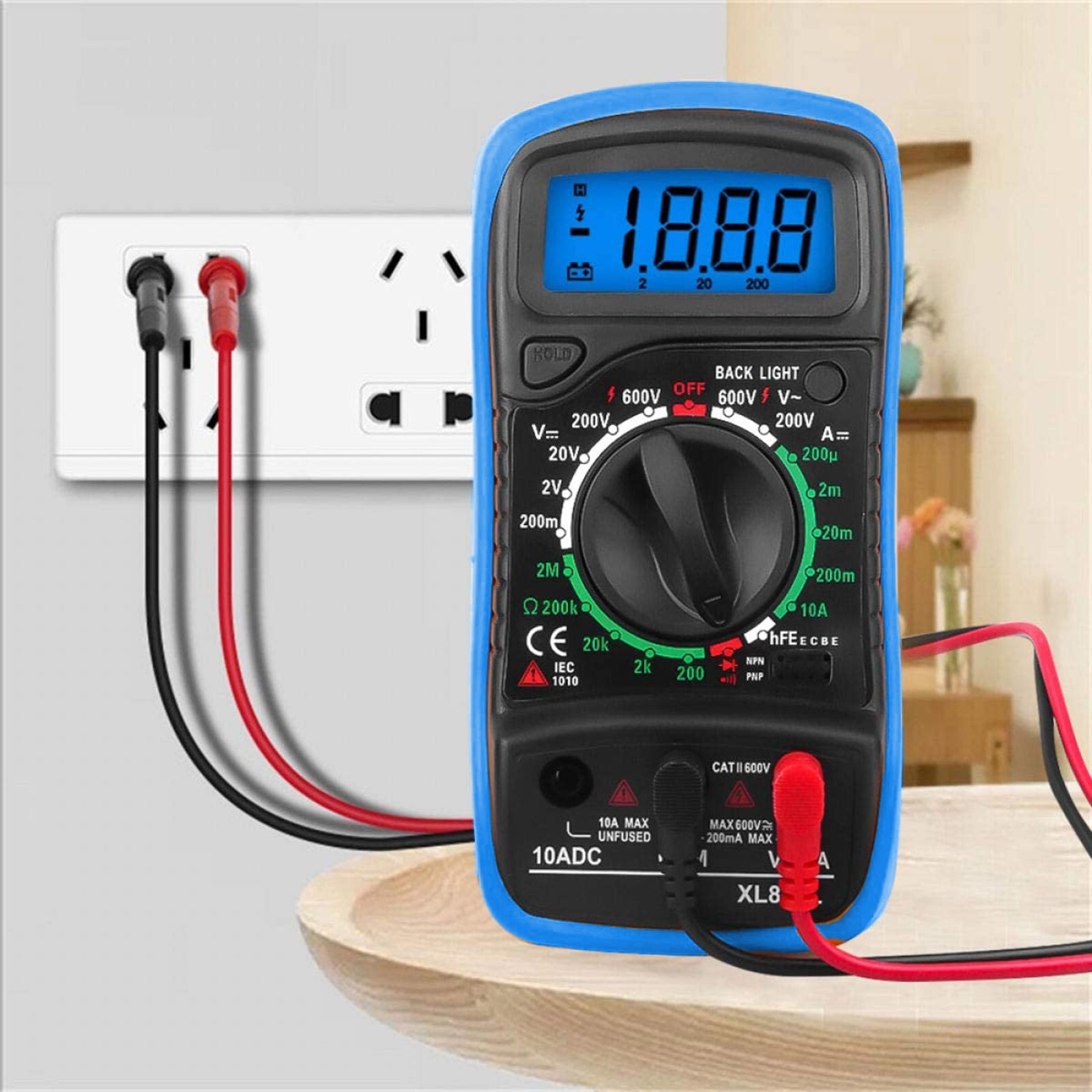 Digital Multimeter AC DC Voltmeter Ammeter Ohmmeter Volt Tester Meter XL830L USA