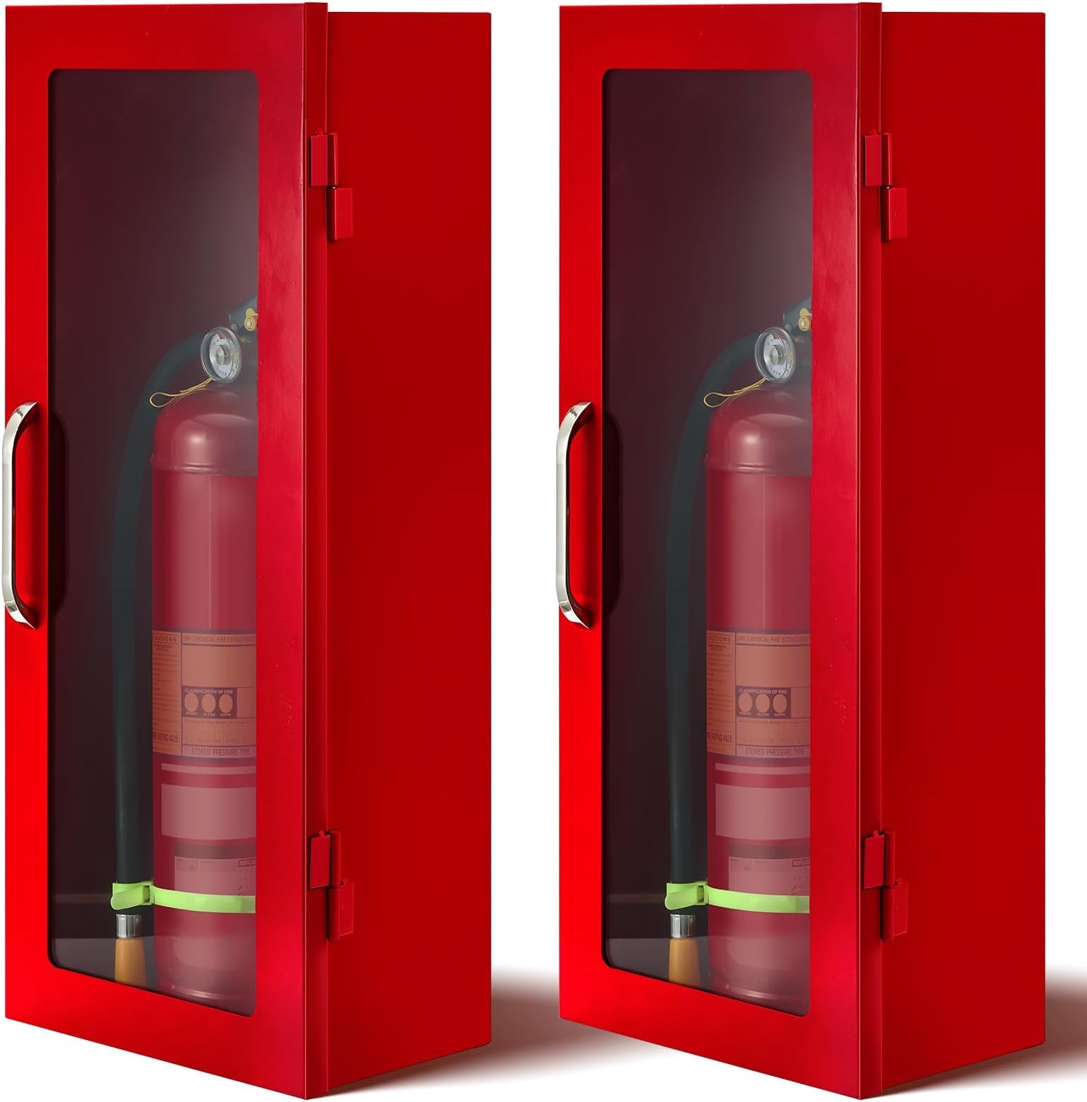 Zonon 2 Pcs 10lb Fire Extinguisher Cabinet Wall & Surface Mount 24-3/4 H x 10...