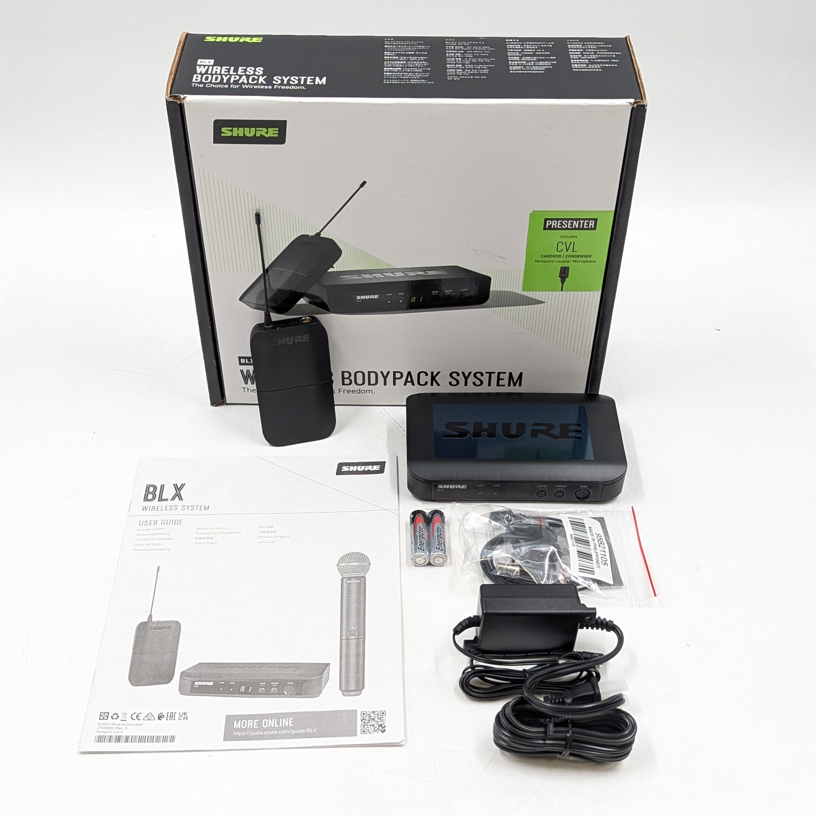 Shure Wireless Cardioid Lavalier Microphone System (BLX14/CVL) Black