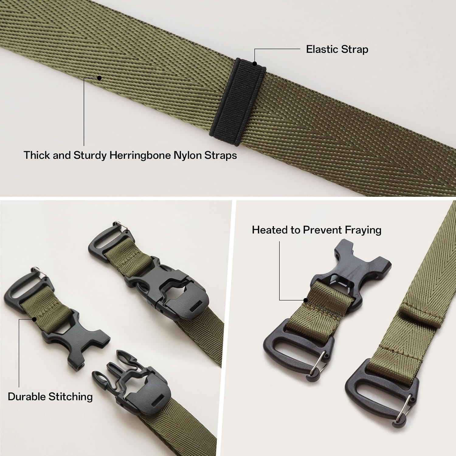 Tactical Molle Straps for Backpack Adjustable 6-22 inch Molle System Attachme...