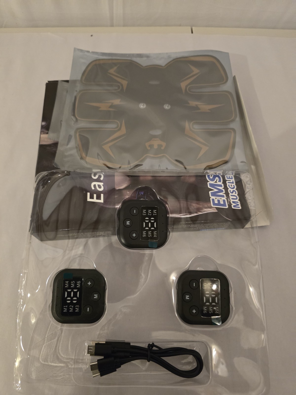 Abs Stimulator Muscle Toner, Ab Machine Trainer USB Rechargeable Gear