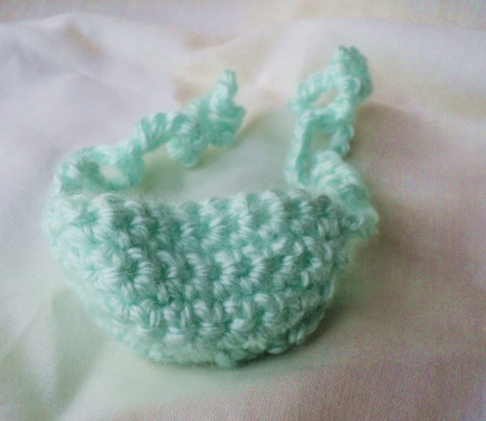 New Hand Crocheted Mint Color Acrylic NOSE WARMER Winter Sports Clothing Unisex