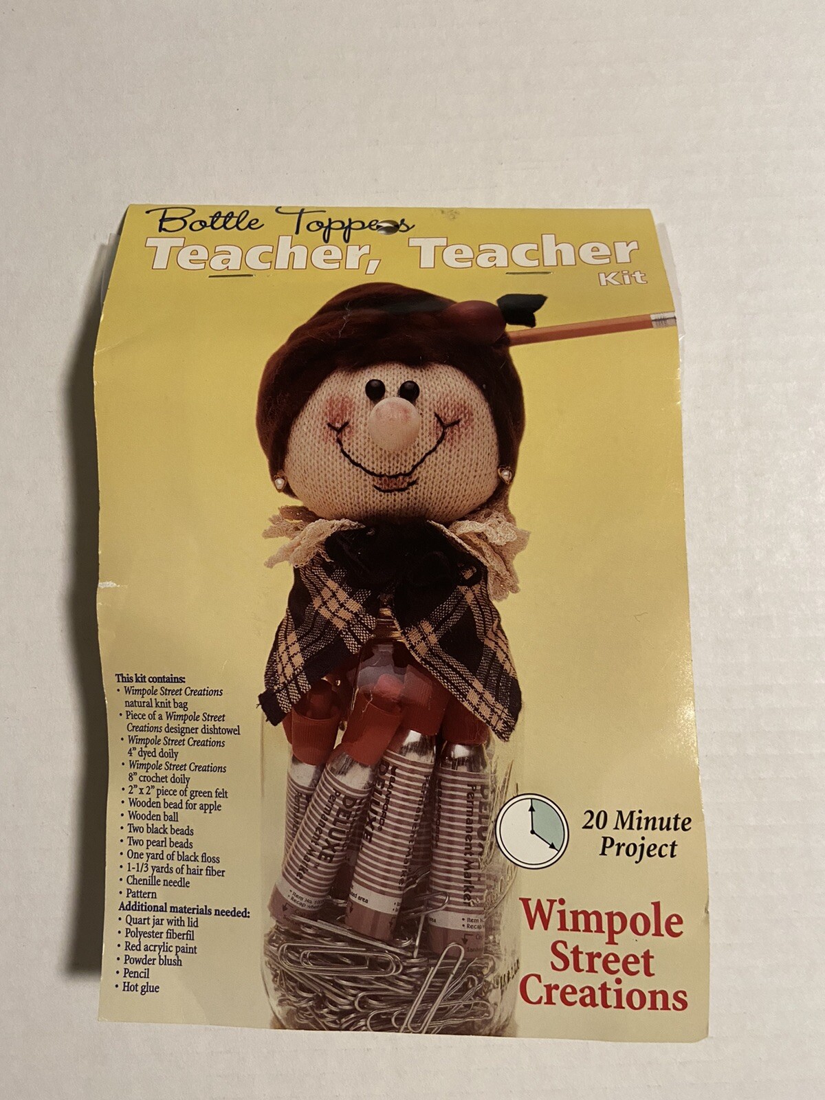 Wimpole Street Creations (1999) - Bottle Toppers Teacher, Teacher Kit - New