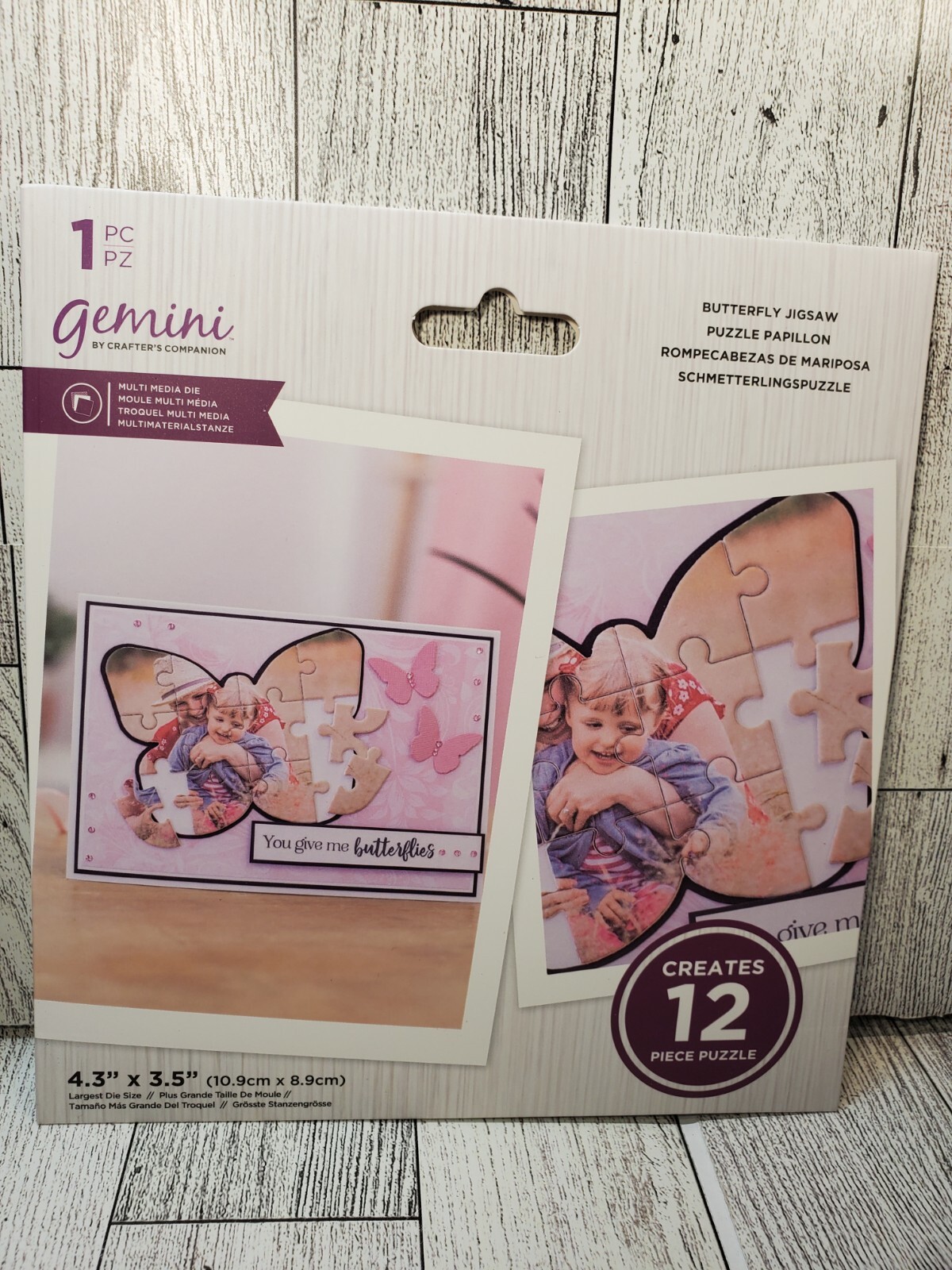 CC2 Crafters Companion Butterfly Jigsaw Multi Media Die New
